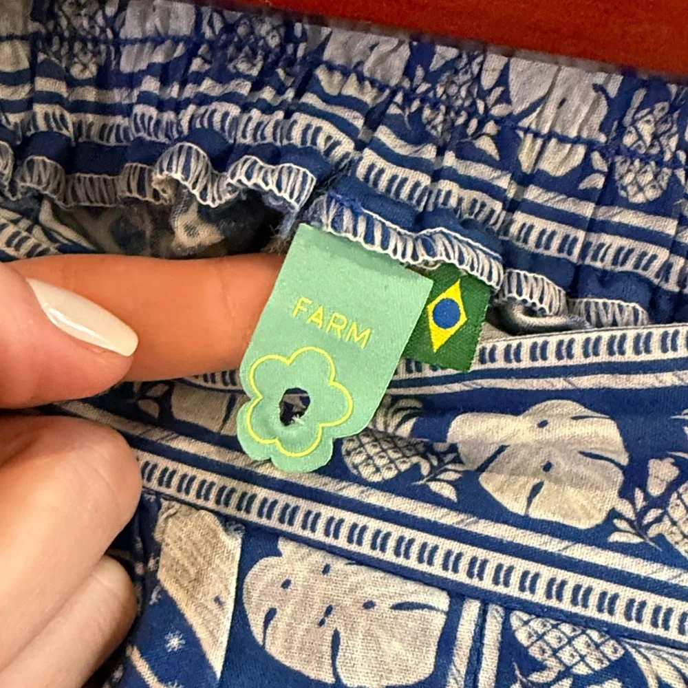 Farm Rio Brazil Line Blue Banana Skirt - Picture 5 of 5